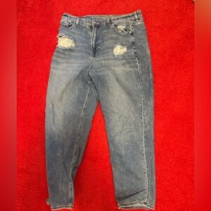 American Eagle Women’s Blue Distressed Jeans